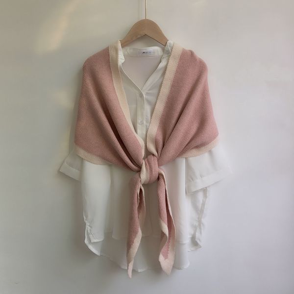 

new solid color wool with a shawl for women in autumn and winter, Blue;gray