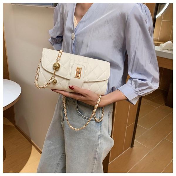 

casual pu leather shoulder bag classic texture delicate creative design chic women mini handle totes chain crossbody pouch