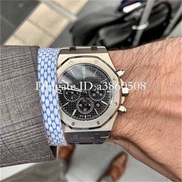 

mens watch stanless steel 42mm vk chronograph quartz movement sports men watches , montre de luxe , orologio di lusso, Silver