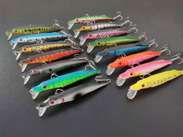 

wholesale lot 20 fishing lures crank bait minnow crank hooks bass baits hooks 9.7g/10.9cm