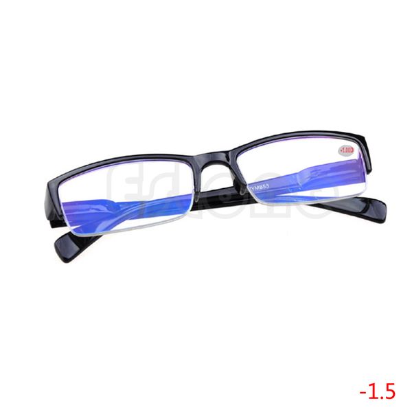 

black frames semi-rimless myopia glasses eyeglass -1 -1.5 -2 -2.5 -3 -3.5 -4 x7ya
