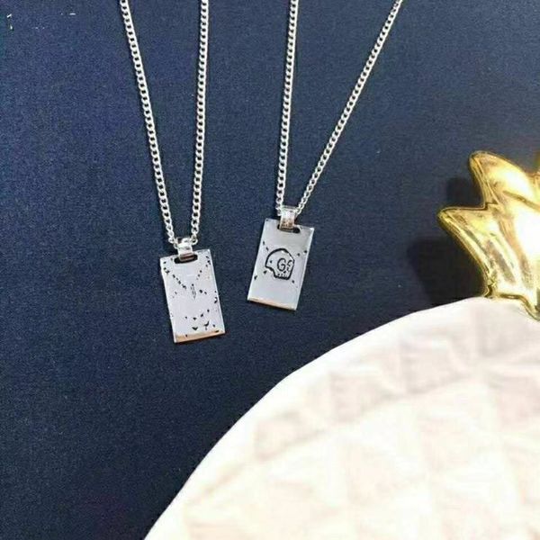 

the selling new thai silver skeleton elf tag couple necklace sterling silver necklace 48