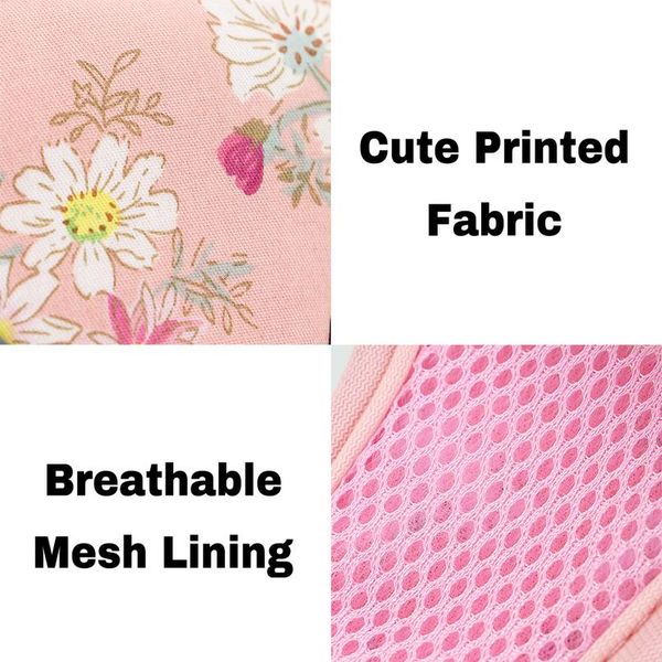 

fashion printed dog harness leash set reflective pet harness vest breathable dog harnesses for small medium dogs cats c sqcadx