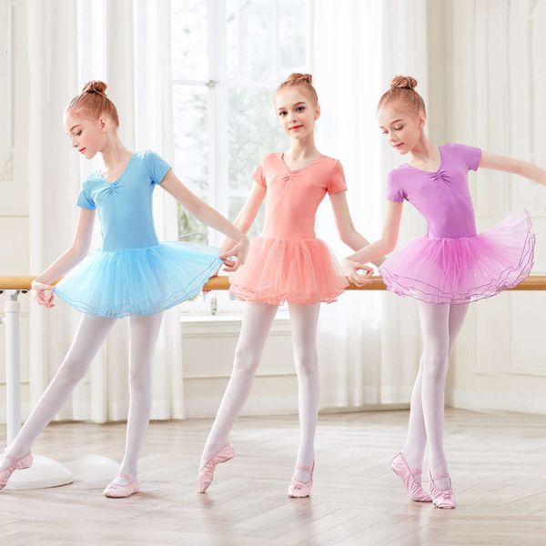 

long children's ballet autumn sve little girl dance girl's one-piece practice drs gauze skirt, Blue