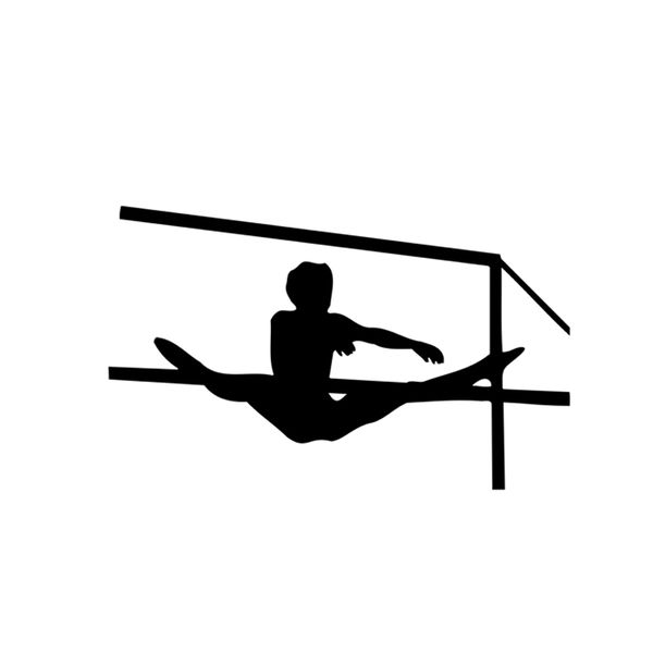 

13.2*8.1 interesting aerobic exercise gymnastics dancing vinyl car sticker silhouette c16-2185