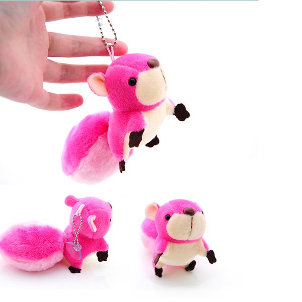 

2020 style stuffed animals creative stuffed toy squirrel doll cartoon squirrel key chain bag pendant birthday gift plush pendant