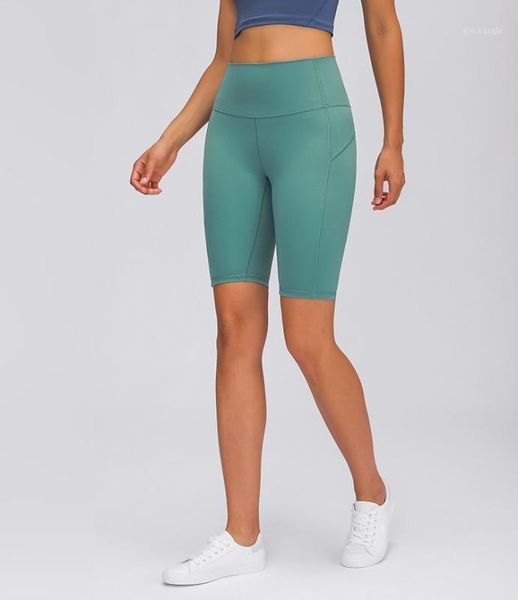 

yoga outfits women high waist shorts brushed material cycling super soft sports wear stretchy rise seamless1, White;red