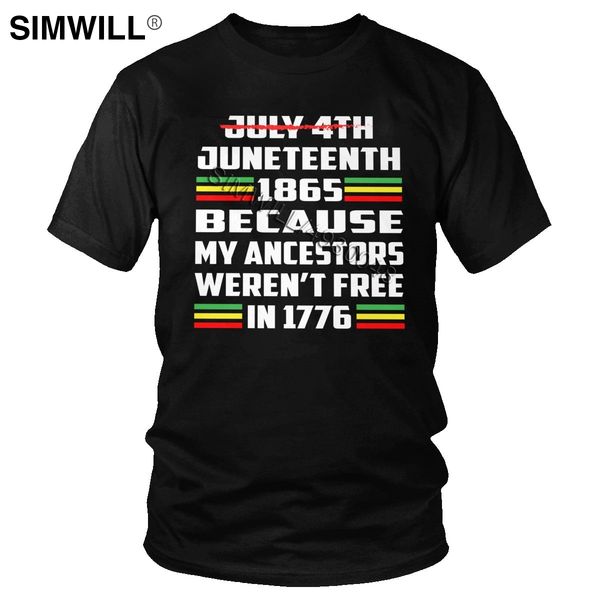 

mens juneteenth 1865 tee short sleeves casual because my ancestors weren't in 1776 tee sport hooded sweatshirt hoodie men t shirt