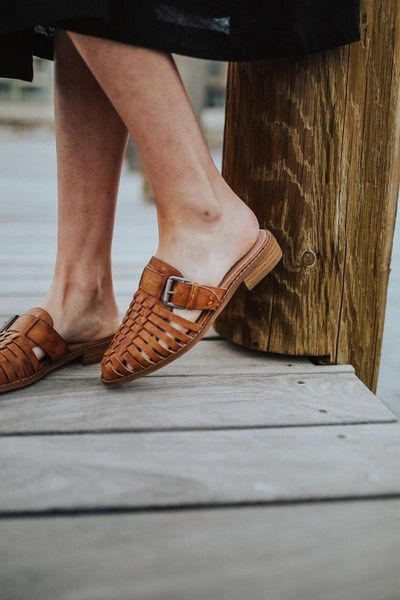 

low sandals woman leather strappy heels female shoe fashion womens shoes 2020 large size all-match slip-on loafers summer, Black