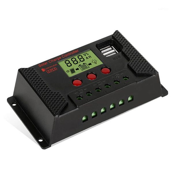 

pwm controller voltage regulator solar output dual auto 24v 12v lcd usb-5v 30a/20a/10a1