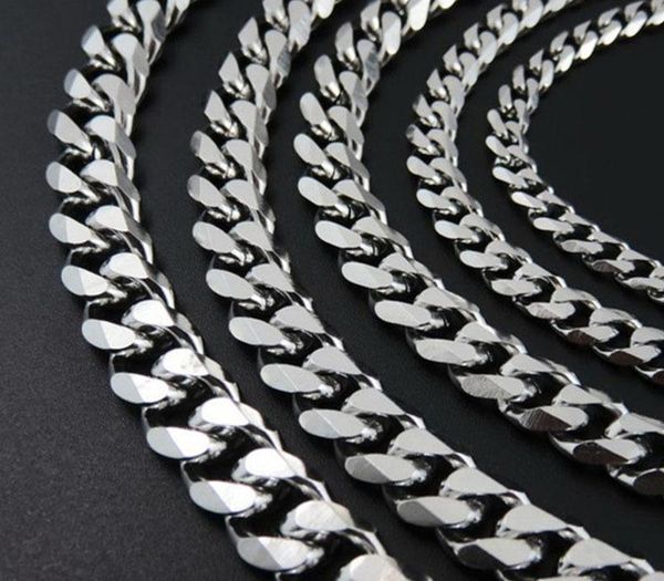 

ожерелья кубинские ожерелье мужские подарки · нержавеющей стали для мужских аксессуаров хип-хоп цепи на шее лагер длинной necklaces11, Silver