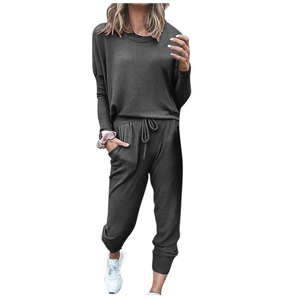 

autumn women hoodies sweatsuits two piece set tracksuits casual drawstring pullover long sleeve bandage hoodie sport suit#1207, Gray