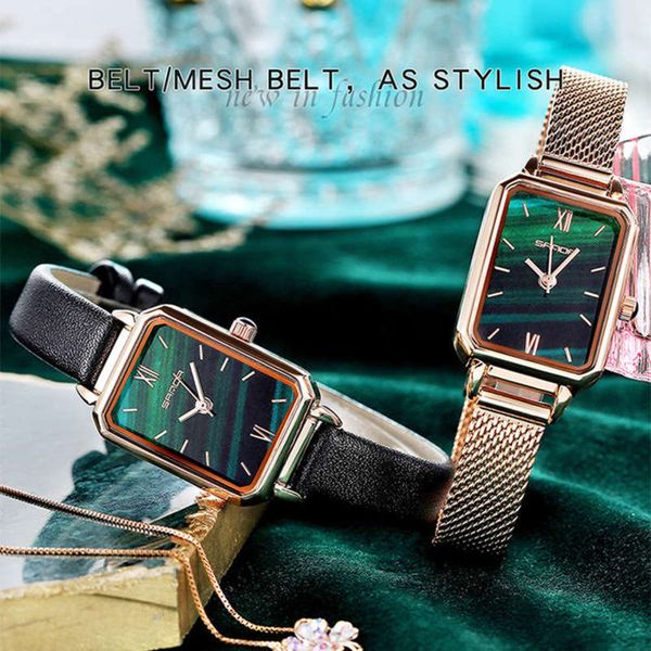 

star sanda peacock green net red sky small dial women's quartz watch fashion trend table, Slivery;brown