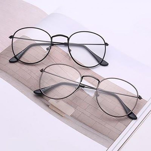 

women fashion classic frame gold metal men classical vintage style optical glasses for reading