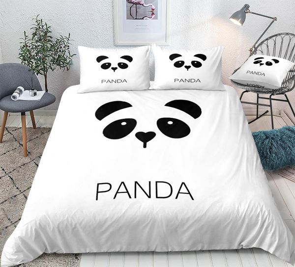 

cute panda постельные принадлежности детские мальчики мультфильм животных пододеяльник set простой panda вход кровать set white одеяло облож