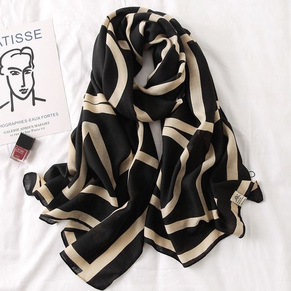 

new arrival brand winter hijab cotton scarf fashion female large women poncho shawl bandana foulard scarves pashmina femme y201007, Blue;gray