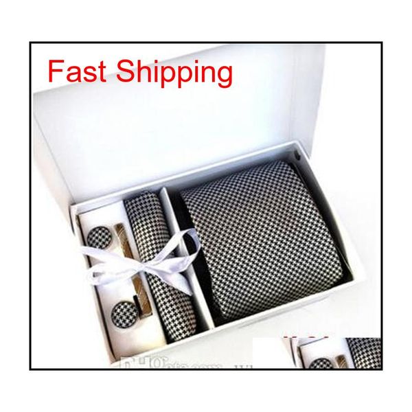 

mens wide formal ties formal necktie sets cufflink hanky clips custom check gravata colar pasta ties for business qylraa beauty888, Black;blue
