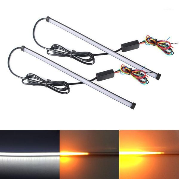 

2 x white amber red strobe switchback led drl daytime running light led knight rider lights scanner runs brake turn signal light1