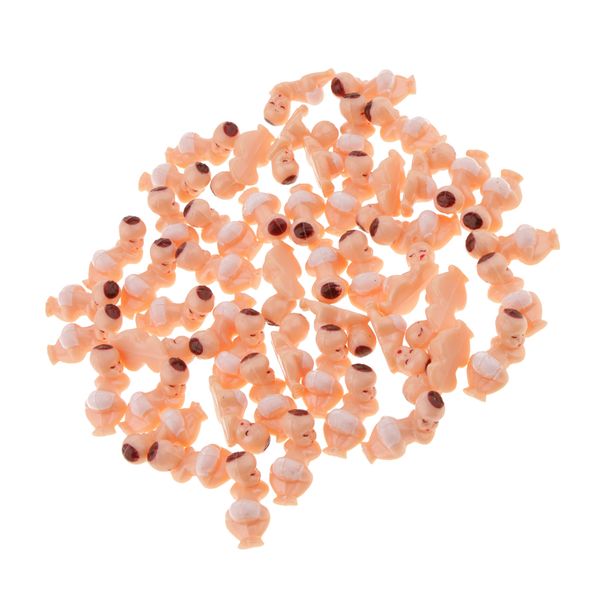 

50pcs cute mini newborn sleeping baby dolls toy baby shower table decoration