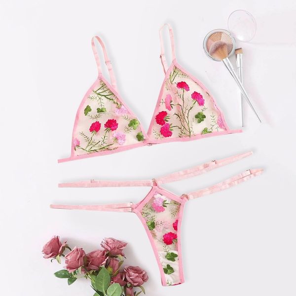 

lingerie for women plus size bras g-string porno sleepwear underwear embroidery flower lace erotic corset thong sets, Black;white