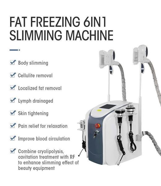

two cryo handles work at the same time/cavitation rf cryo therapy slimming machine