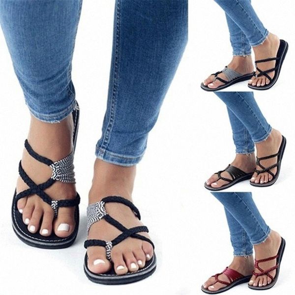 

plus size women's summer sandals #1b8g, Black