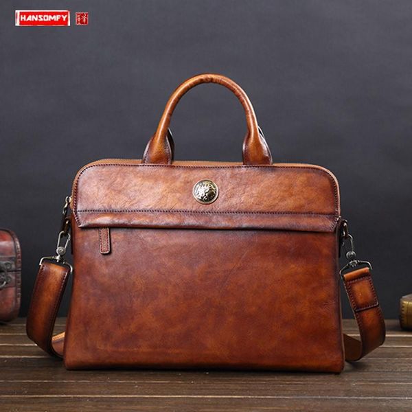 

men's handbags leather men bags dealers leather shoulder messenger bags casual business briefcases big genuine tide brands