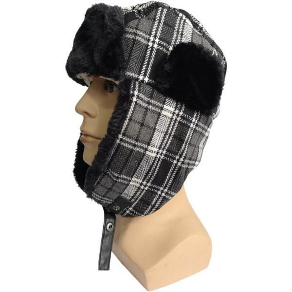 

trapper cap with mask men women winter warm fur snow hat plaid earflap snow ski cycling cap bomber hats 30pcs 85 o2