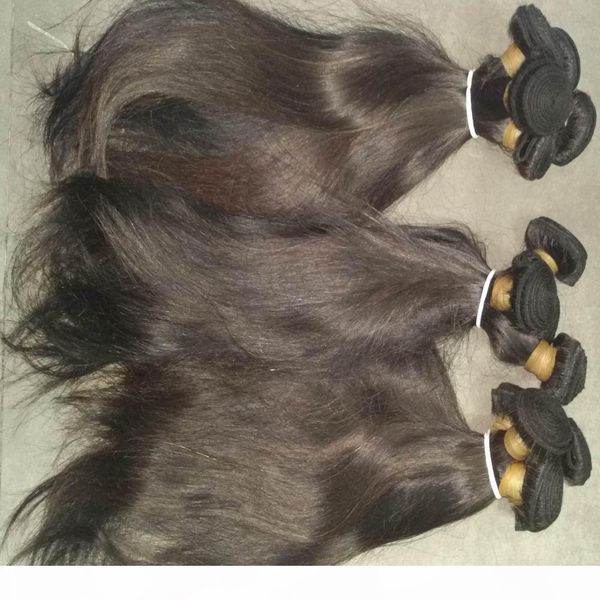 

famous brands 8a virgin extoic cambodian human hair natural straight 300g lot thick wefts fast delivery, Black