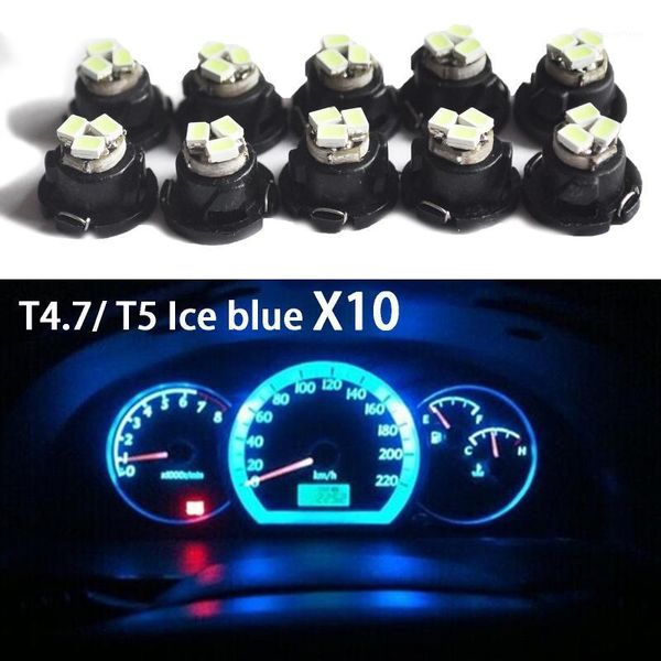 

10pcs t4.7/t5 led wedge switch radio climate control bulb instrument dashboard dash indicator light bulb ac panel jld1