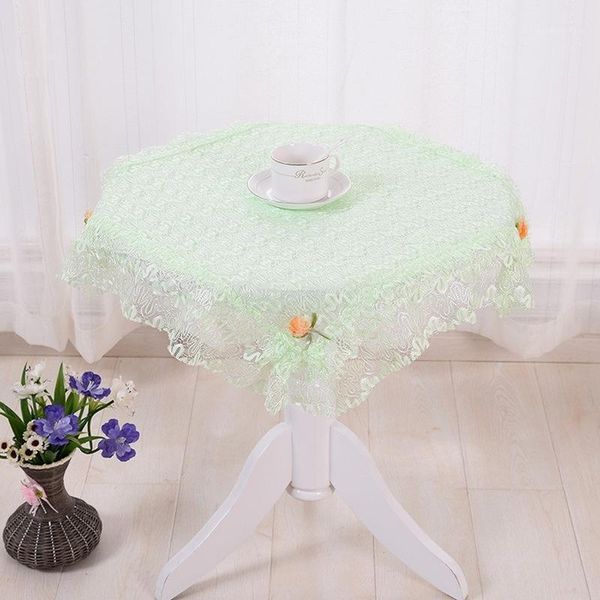 

table cloth lace dust shield household multi-cloth double-layer solid color ice silk dragon table cloth tablecloth1