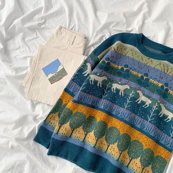 

large size women round neck sweater 200 pounds fat sister autumn new sweater loose lazy round neck long sleeve trend, White;black