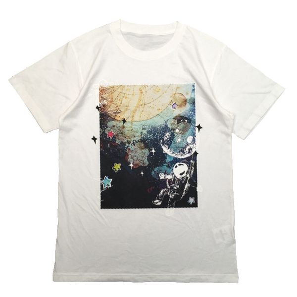 

street fashion mens t shirt 2020 starry pattern tennis short sleeves t shirts men and women couples style hip hop tee, White;black