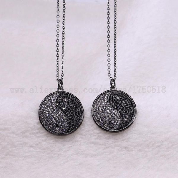 

5 нитей taichi подвеска ожерелье оптового ювелирных изделий ожерелья ювелирных изделия костюма 18" ожерелье камень драгоценных камней подарк, Silver