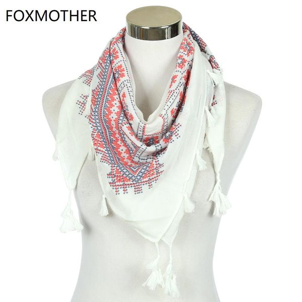 

дамы foxmother белого visibility шарф мода azetc хорошо кисточка для новых цветового треугольника геометрической yxljxk beauty888, Blue;gray