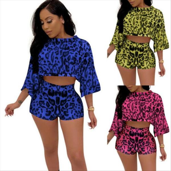 

women 3 4 sleeve casual 2 piece set summer romper loose shorts outfits high waist female shorts suits, Gray