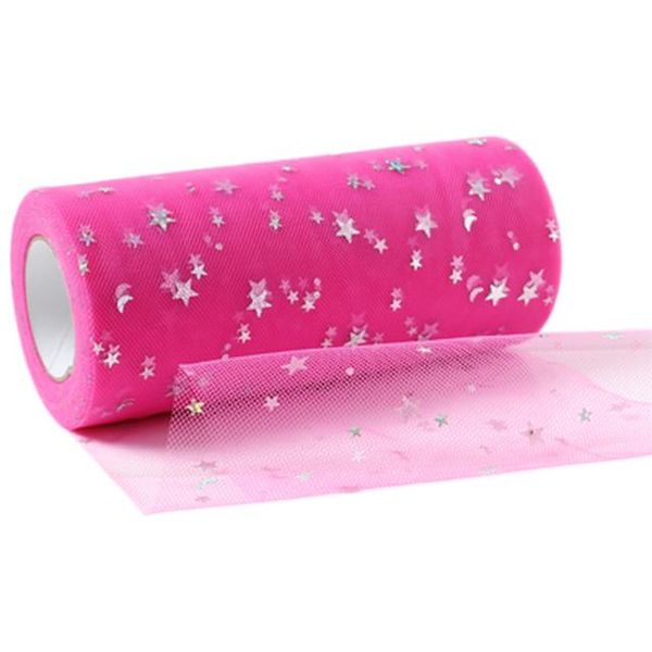 

gold star glitter sequin tulle roll 25 ярдов 15см spool tutu свадебное украшение органза лазерный diy craft день рождения поставки jlloei