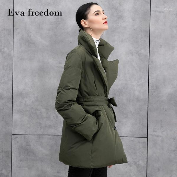 

women's down & parkas european and american fashion style women's products eva om temperament suit collar jacket mid-length women1, Black