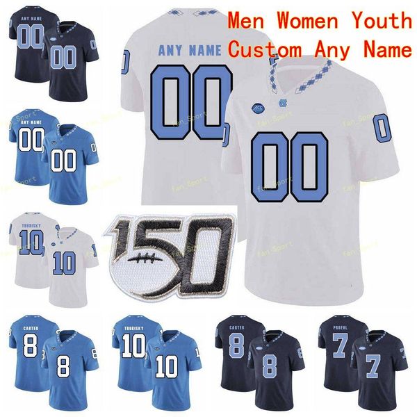 

custom north carolina tar heels college football jersey 92 sylvester williams 95 kareem martin 98 lawrence taylor 99 george barclay stitched, Black