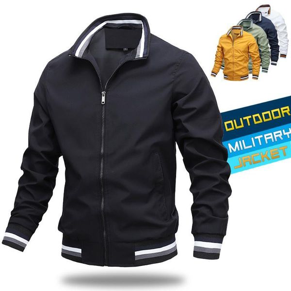 

2020 new men's bomber jacket spring autumn mens fashion jackets coats men army windbreaker outdoors clothes casual streetwear1, Black;brown