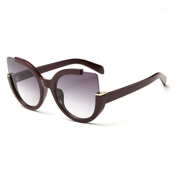 

women cat eye sunglasses ,female vintage semi-rimless coating flash mirror sunglass female sun glasses s15191, White;black