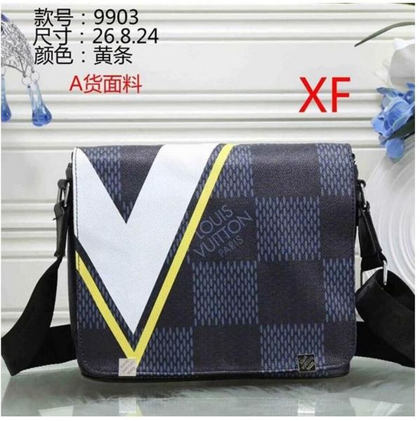 

classic lv louis vitton district mens messenger package fashion briefcase business package leather shoulder bag evening bag, Red;black