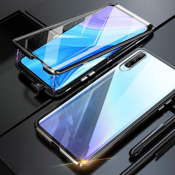 

magnetic case for huawei y9s case cover clear double side tempered glass shockproof hard bumper for huawei y9 s y9s mobile h bbyodj