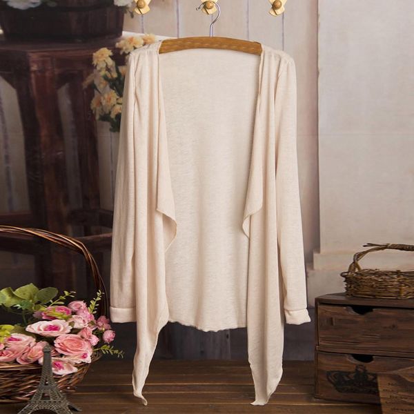 

2021 summer women long thin cardigan sun protection clothing long sleeve shirt female clothing blusa feminina, White