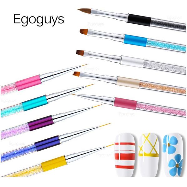 

1pc nail art brush gradient nail polish uv gel painting pen french lines stripes grid drawing liner manicure diy varnish qylbhc