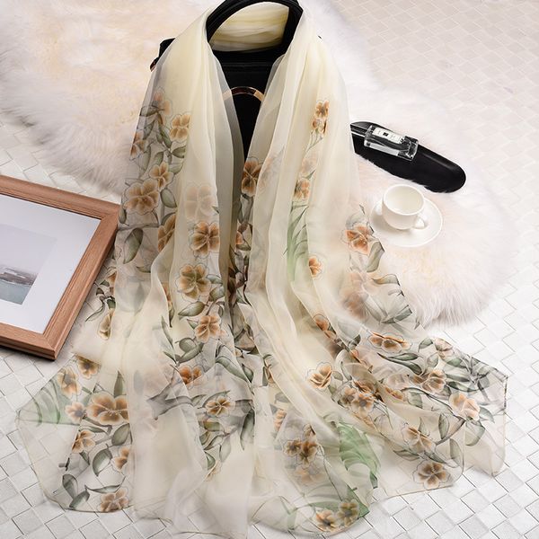 

silk scarves for women: spring, winter, autumn, fashion and good-looking new long scarf, neck, middle-aged mother's scarf, Blue;gray