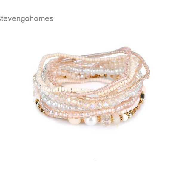 

layer woven bohemian bracelet hand ornament multi, Silver