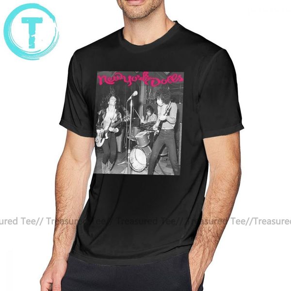 

new york doll футболка new york dolls t-shirt печать крупногабаритные tee рубашка с коротким рукавом 100 man basic fun tshirt спорта толстов