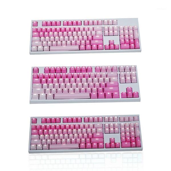 

keyboards 1 set replaceable pbt keycaps 87 104 108 transparent lettering keys double s backli key cap for mechanical keyboard1