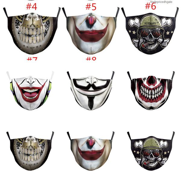 

masks designer halloween digital fashion print men masquerade party joker face b2sq